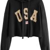 WOMEN'S GYM CROP HOODIE SWEATSHIRT - Image 4